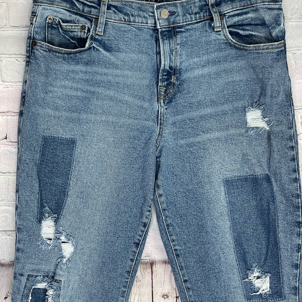 Gap Denim Patchwork, Distressed, True Skinny Jean… - image 8